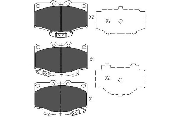 KAVO PARTS KBP-9048 Sada brzdových platničiek kotúčovej brzdy