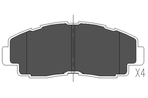 KAVO PARTS KBP-9052 Sada brzdových platničiek kotúčovej brzdy