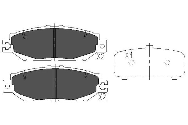 KAVO PARTS KBP-9064 Sada brzdových platničiek kotúčovej brzdy