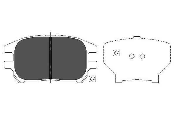 KAVO PARTS KBP-9092 Sada brzdových platničiek kotúčovej brzdy