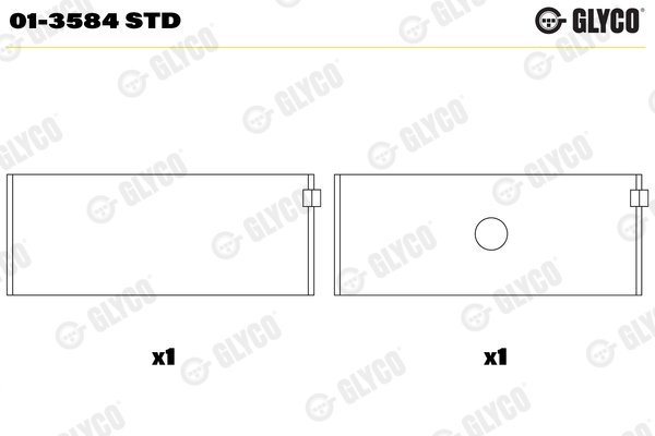 GLYCO 01-3584 STD Ojničné ložisko