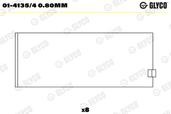 GLYCO 01-4135/4 0.80mm Ojničné ložisko
