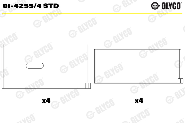 GLYCO 01-4255/4 STD Ojničné ložisko