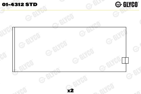 GLYCO 01-4312 STD Ojničné ložisko