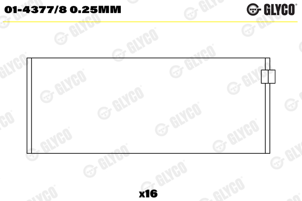 GLYCO 01-4377/8 0.25mm Ojničné ložisko