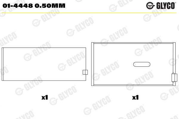 GLYCO 01-4448 0.50mm Ojničné ložisko