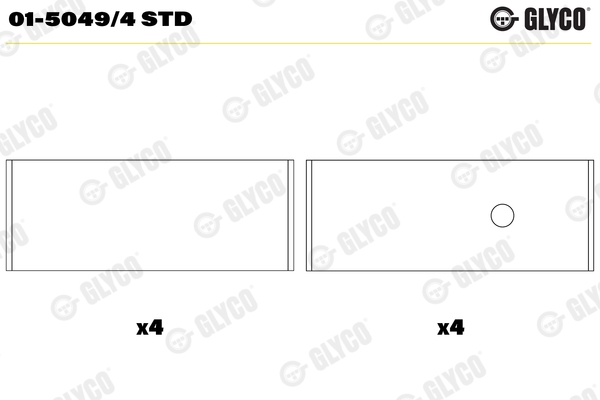 GLYCO 01-5049/4 STD Ojničné ložisko