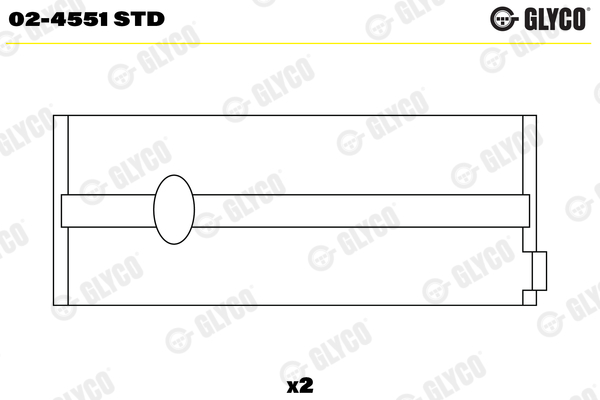 GLYCO 02-4551 STD Ložisko kľukového hriadeľa