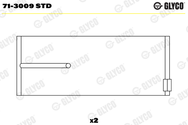 GLYCO 71-3009 STD Ojničné ložisko
