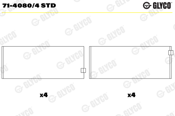 GLYCO 71-4080/4 STD Ojničné ložisko