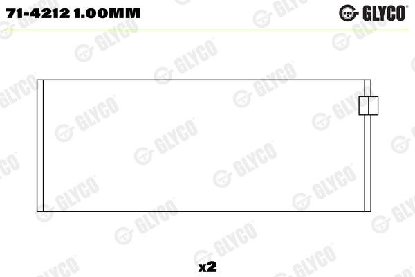 GLYCO 71-4212 1.00mm Ojničné ložisko