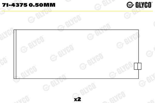 GLYCO 71-4375 0.50mm Ojničné ložisko