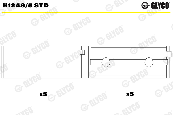 GLYCO H1248/5 STD Ložisko kľukového hriadeľa