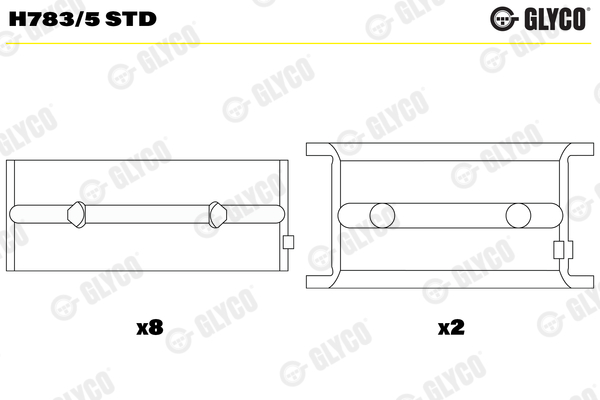 GLYCO H783/5 STD Ložisko kľukového hriadeľa