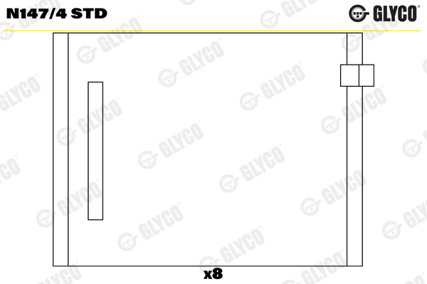 GLYCO N147/4 STD Ložisko vačkového hriadeľa