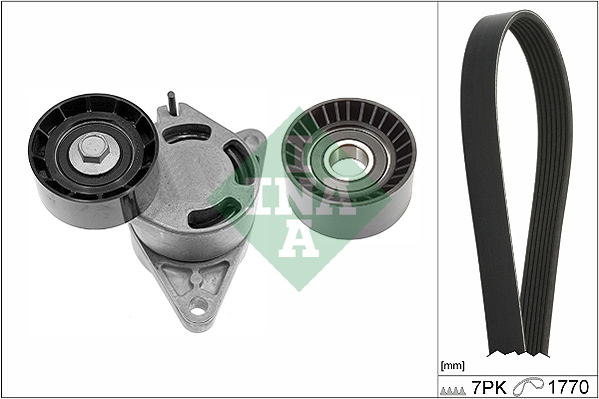 INA 529 0136 10 Kit Cinghie Poly-V-Kit Cinghie Poly-V-Ricambi Euro