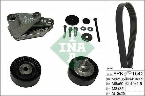 INA 529 0198 10 Kit Cinghie Poly-V-Kit Cinghie Poly-V-Ricambi Euro