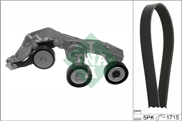 INA 529 0410 10 Kit Cinghie Poly-V-Kit Cinghie Poly-V-Ricambi Euro