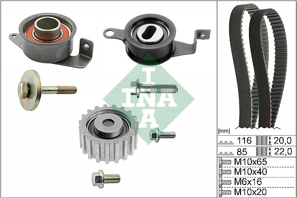 INA 530 0005 10 Kit cinghie dentate-Kit cinghie dentate-Ricambi Euro