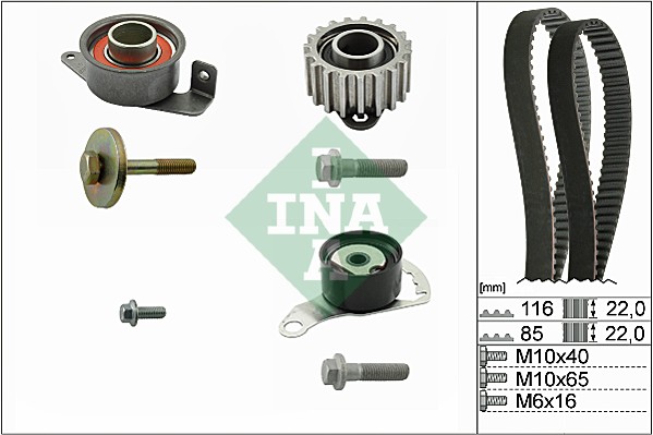 INA 530 0104 10 Kit cinghie dentate