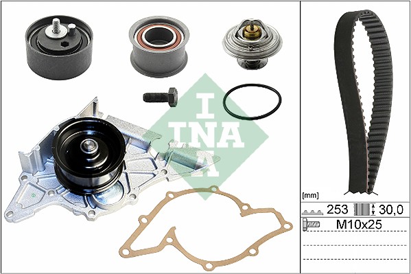 INA 530 0178 30 Pompa acqua + Kit cinghie dentate