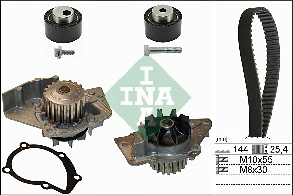 INA 530 0235 30 Pompa acqua + Kit cinghie dentate-Pompa acqua + Kit cinghie dentate-Ricambi Euro