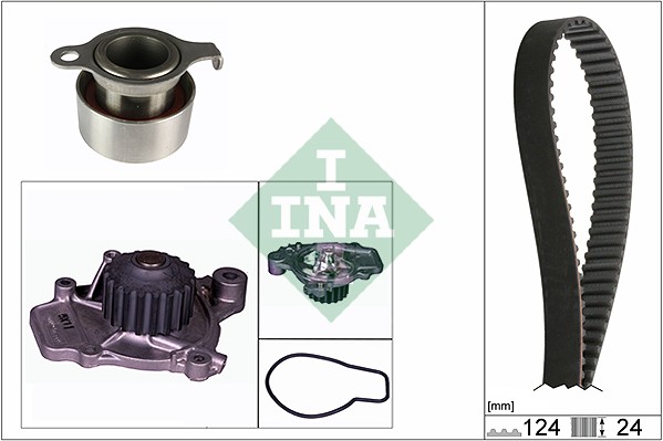 INA 530 0312 30 Pompa acqua + Kit cinghie dentate