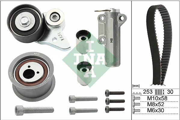 INA 530 0452 10 Kit cinghie dentate-Kit cinghie dentate-Ricambi Euro