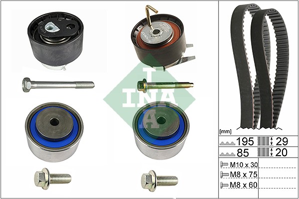 INA 530 0469 10 Kit cinghie dentate-Kit cinghie dentate-Ricambi Euro