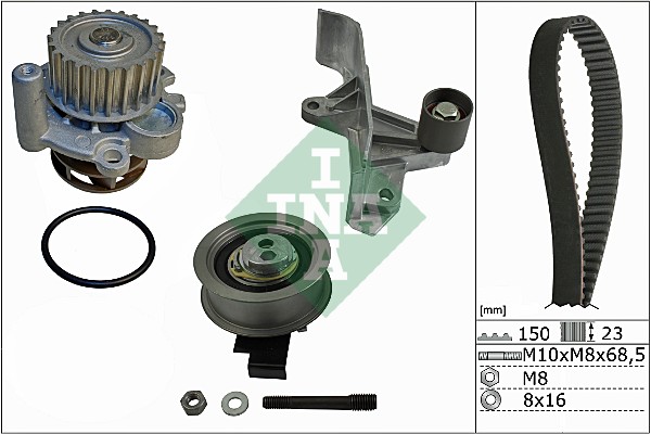 INA 530 0546 30 Pompa acqua + Kit cinghie dentate