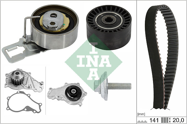 KDDCS466 - KIT DISTRIBUZIONE POMPA ACQUA E CINGHIA SERVIZI PER