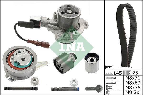 INA 530 0699 30 Pompa acqua + Kit cinghie dentate