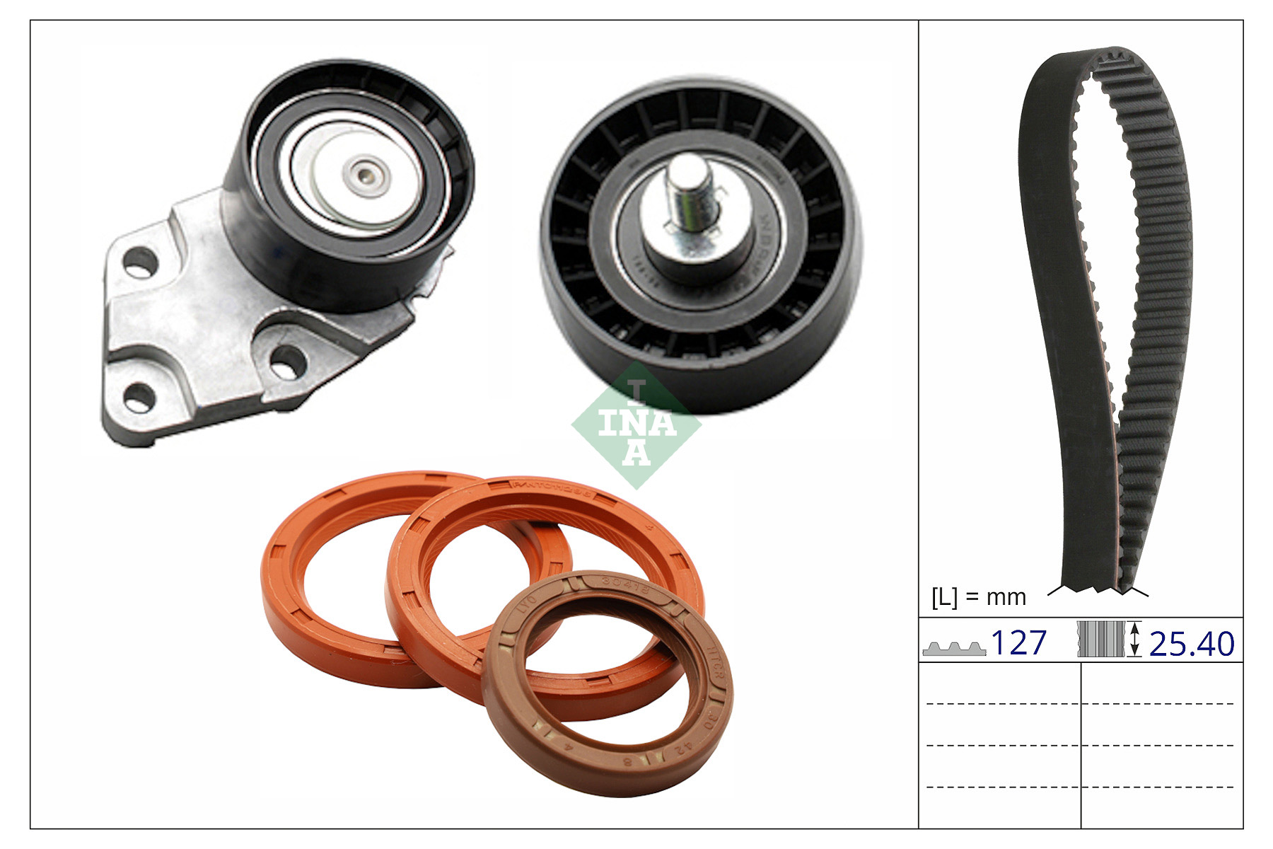 INA 530 0880 10 Σετ οδοντωτού ιμάντα for CHEVROLET DAEWOO HOLDEN