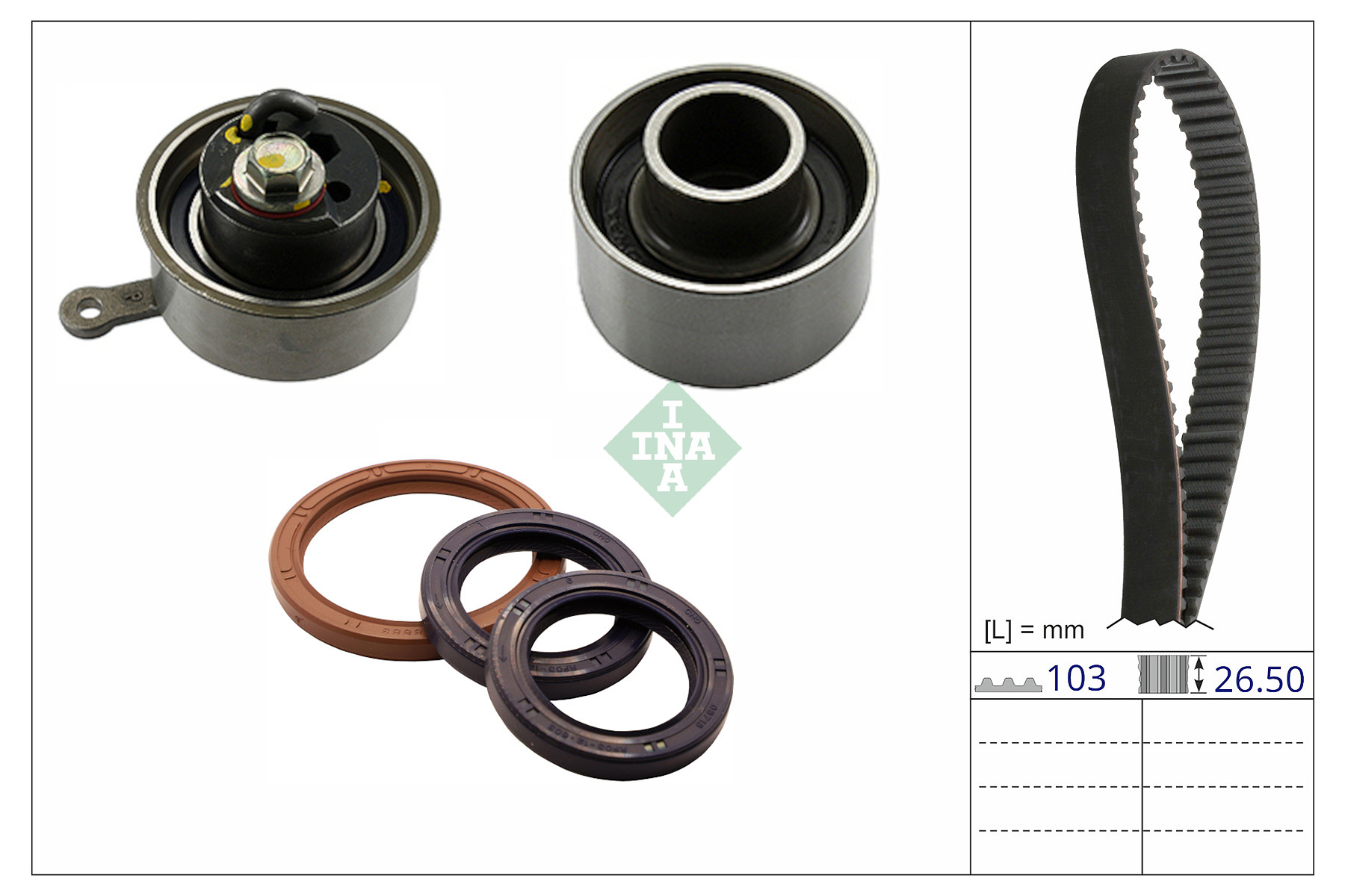 INA 530 0884 10 Σετ οδοντωτού ιμάντα for FORD FORD AUSTRALIA MAZDA