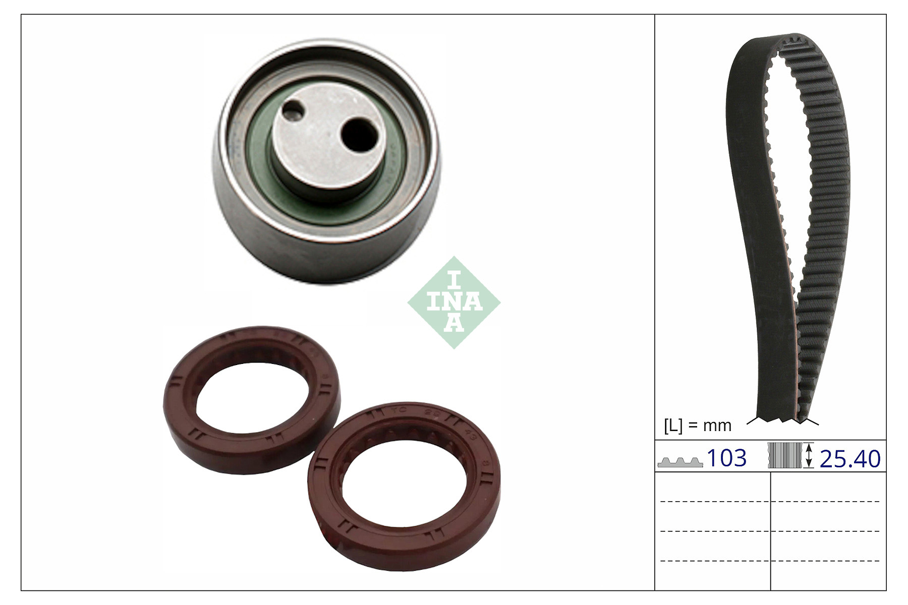 INA 530 0914 10 Σετ οδοντωτού ιμάντα for SUZUKI