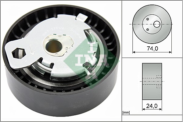 INA 531 0497 10 Rullo tenditore, Cinghia dentata