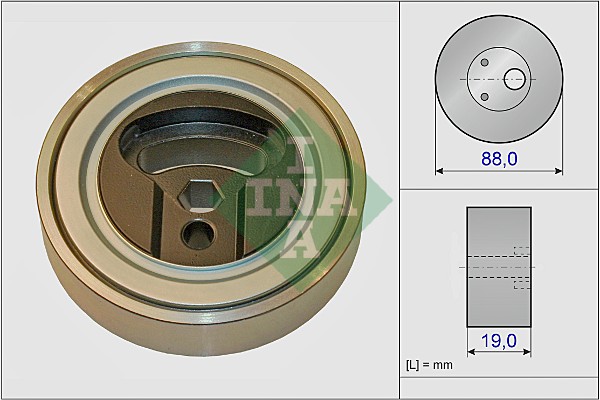 INA 531 0838 10 Spannrolle,...