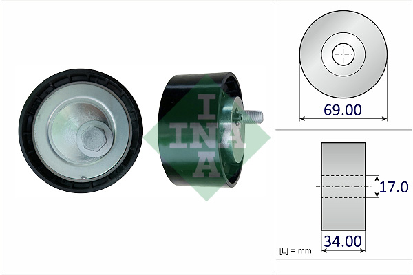 INA 531 1009 10 Tensioner Pulley, V-ribbed belt for FUSO (MITSUBISHI) MITSUBISHI