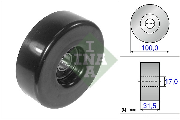 INA 532 0484 10 Umlenk-/Führungsrolle, Keilrippenriemen