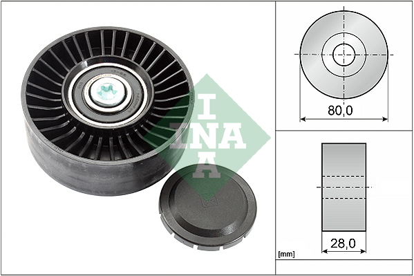 INA 532 0515 10 Galoppino/Guidacinghia, Cinghia Poly-V-Galoppino/Guidacinghia, Cinghia Poly-V-Ricambi Euro