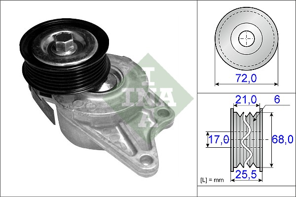 INA 534 0199 10 Riemenspanner, Keilrippenriemen