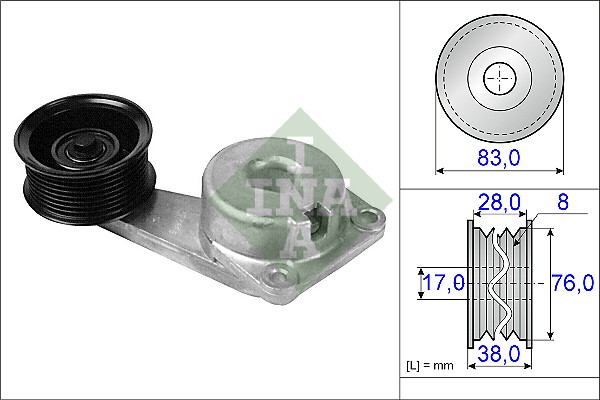INA 534 0218 10 Riemenspanner, Keilrippenriemen