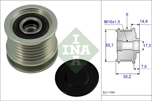 INA 535 0013 10 Dispositivo ruota libera alternatore-Dispositivo ruota libera alternatore-Ricambi Euro