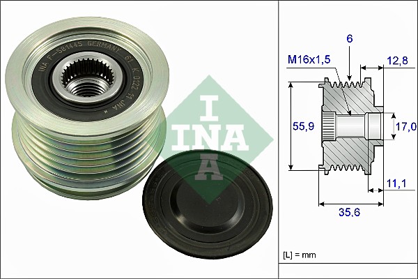 INA 535 0041 10 Dispositivo ruota libera alternatore-Dispositivo ruota libera alternatore-Ricambi Euro