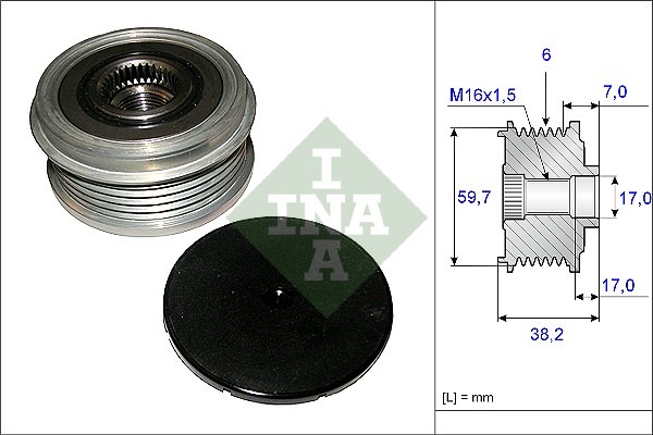 INA 535 0064 10 Dispositivo ruota libera alternatore-Dispositivo ruota libera alternatore-Ricambi Euro