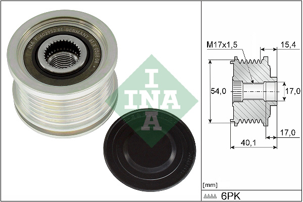 INA 535 0317 10 Dispositivo ruota libera alternatore-Dispositivo ruota libera alternatore-Ricambi Euro