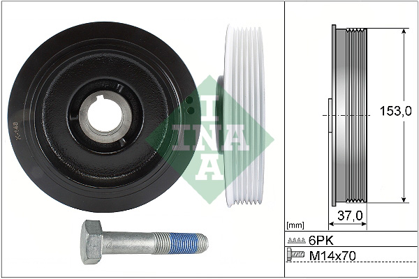 INA 544 0058 20 Kit pulegge, Albero motore/a gomito-Kit pulegge, Albero motore/a gomito-Ricambi Euro