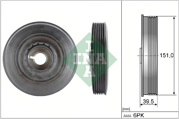 INA 544 0090 10 Puleggia cinghia, Albero a gomiti