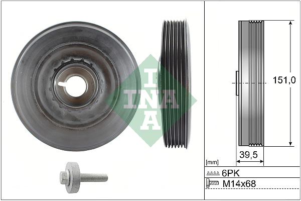 INA 544 0090 20 Kit pulegge, Albero motore/a gomito