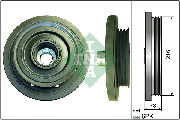 INA 544 0103 10 Puleggia cinghia, Albero a gomiti-Puleggia cinghia, Albero a gomiti-Ricambi Euro